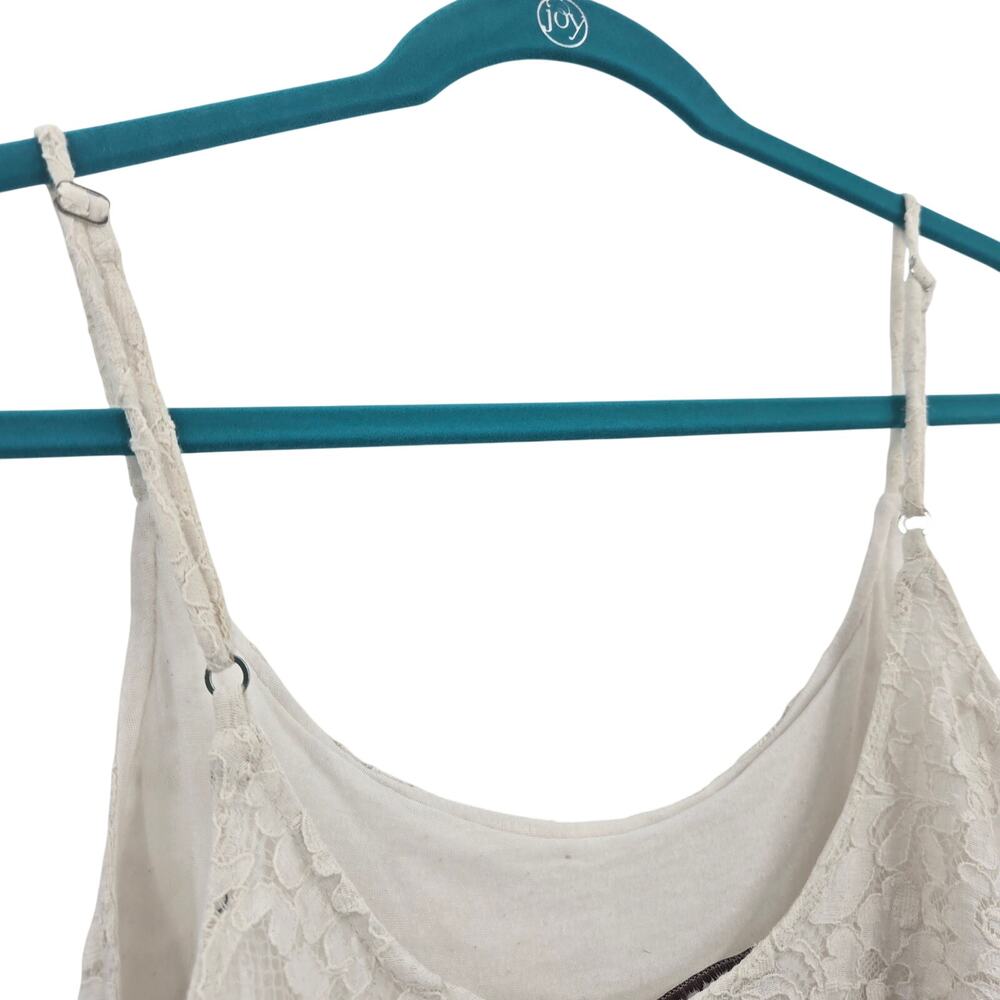 Arden B Women Y2K Boho Coastal Cowgirl Festival Romantic Lace Scalloped Hem L - Picture 5 of 9